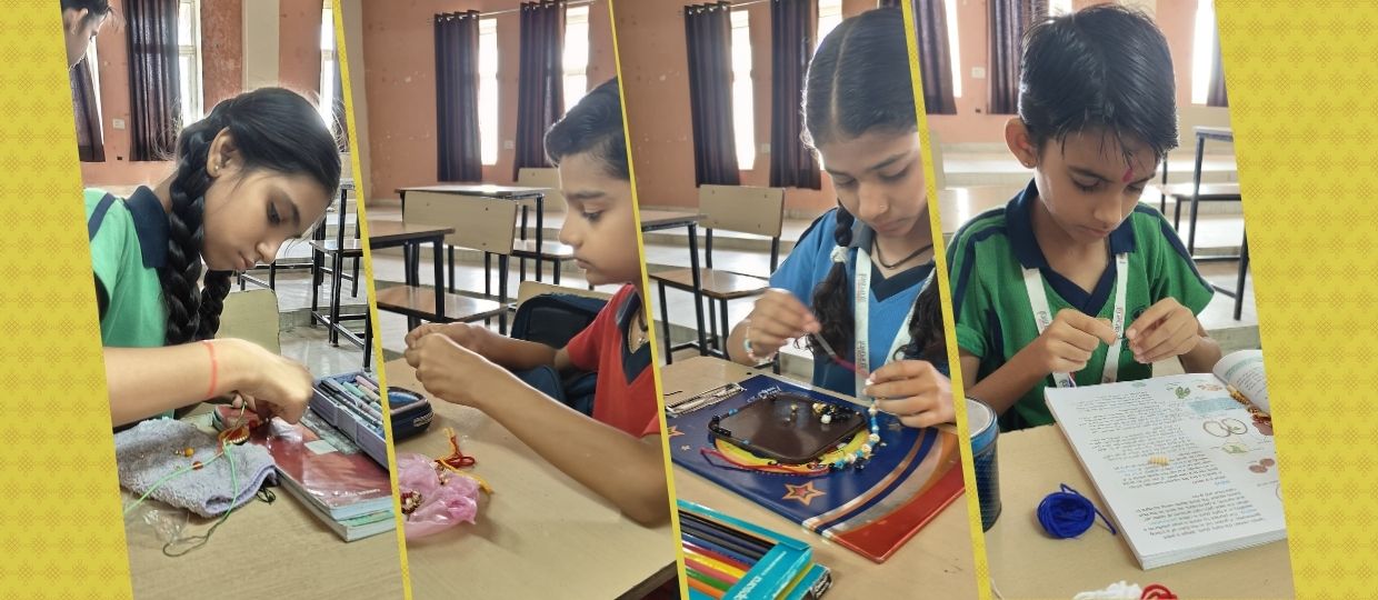 Rakhi & Greeting Card Making at Career Point Gurukul Rajsamand
